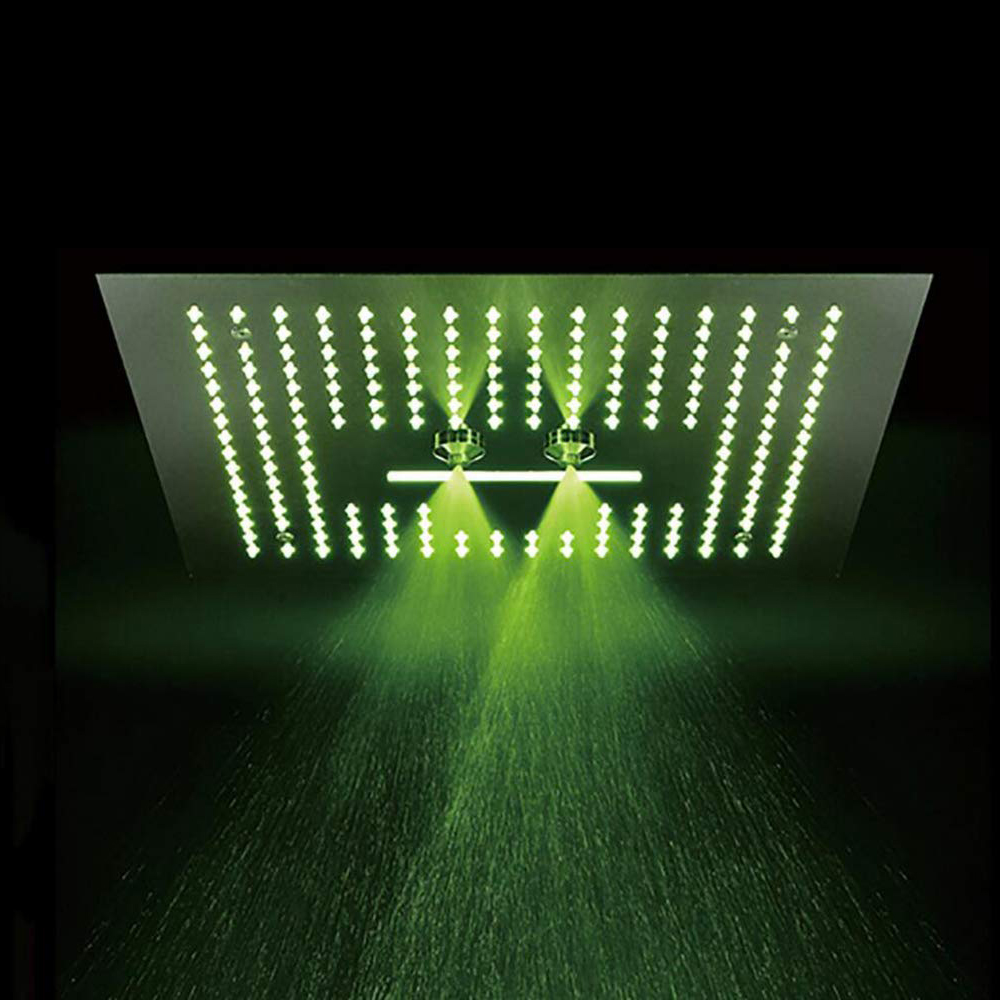 24 Inch LED Brushed Nickel Shower Head